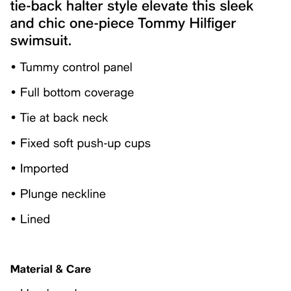 NWT Tommy Hilfiger Swimsuit - Picture 5 of 11